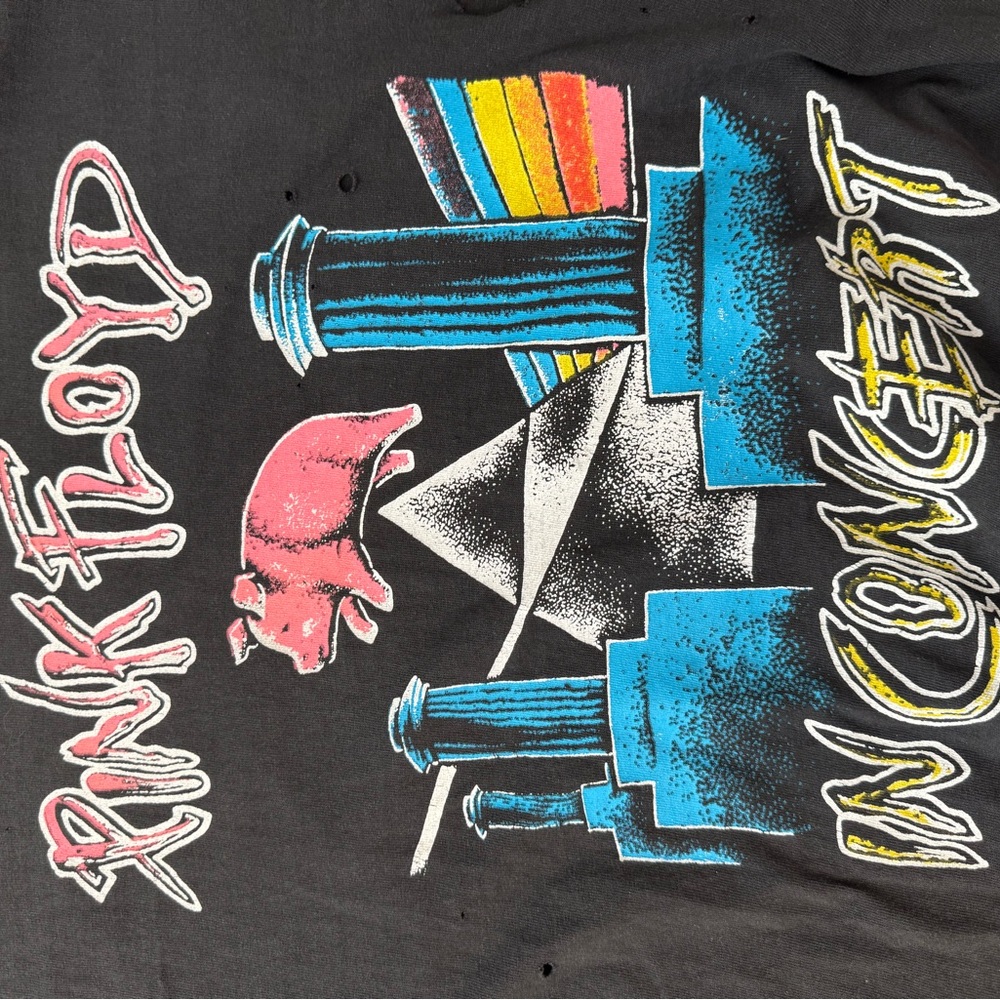 Daydreamer Pink Floyd In Concert Distressed Band Tee Medium Vintage Style Rock - Picture 11 of 11
